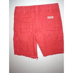 New Boys NWT $98 True Religion Brand Jeans 10 Cargo Shorts Red Girls Raw Edge